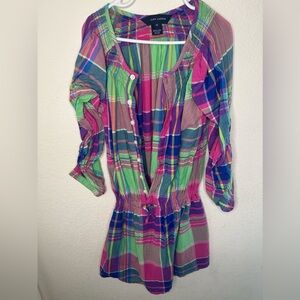 Ralph Lauren Multicolor Ruched Dress Size 10 Girls